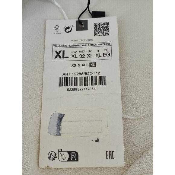 Zara Beige 100% Polyester Midi Dress Size XL - Picture 7 of 14